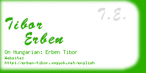 tibor erben business card